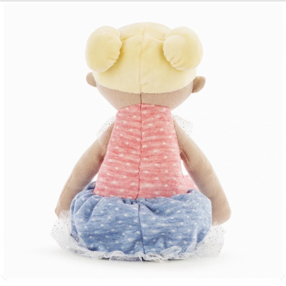 New! Demdaco Strong Beautiful You Blond Girl Fabric Doll - Picture 3 of 13